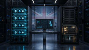 Virtualised workloads and a dedicated physical server compared in a secure data centre