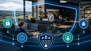 Cyber Essentials security controls protecting a small business